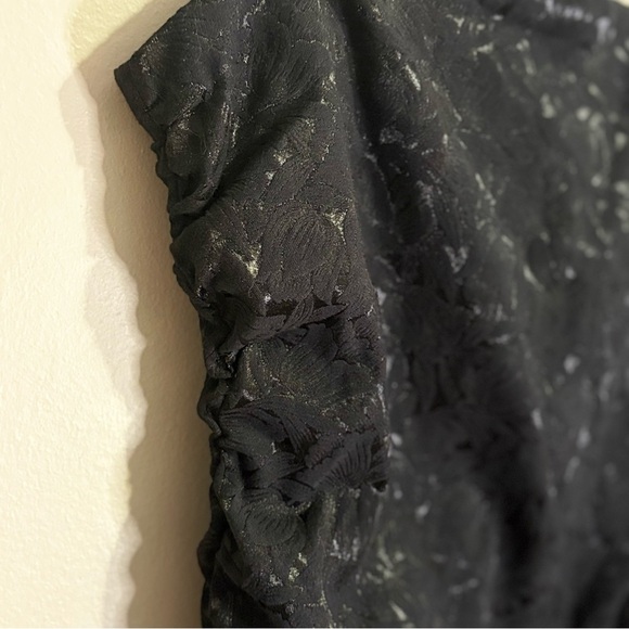 Dynamite Strapless Black Floral Pattern w Sheen Ruched Bodycon Party Dress NWT - Picture 8 of 16